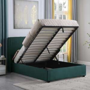 Amelia 5' Plus Bed - Green Velvet Fabric