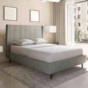 Amelia 5' King Size Bed – Dark Grey Fabric Upholstered Bed Frame | Premium Bedroom Furniture UK