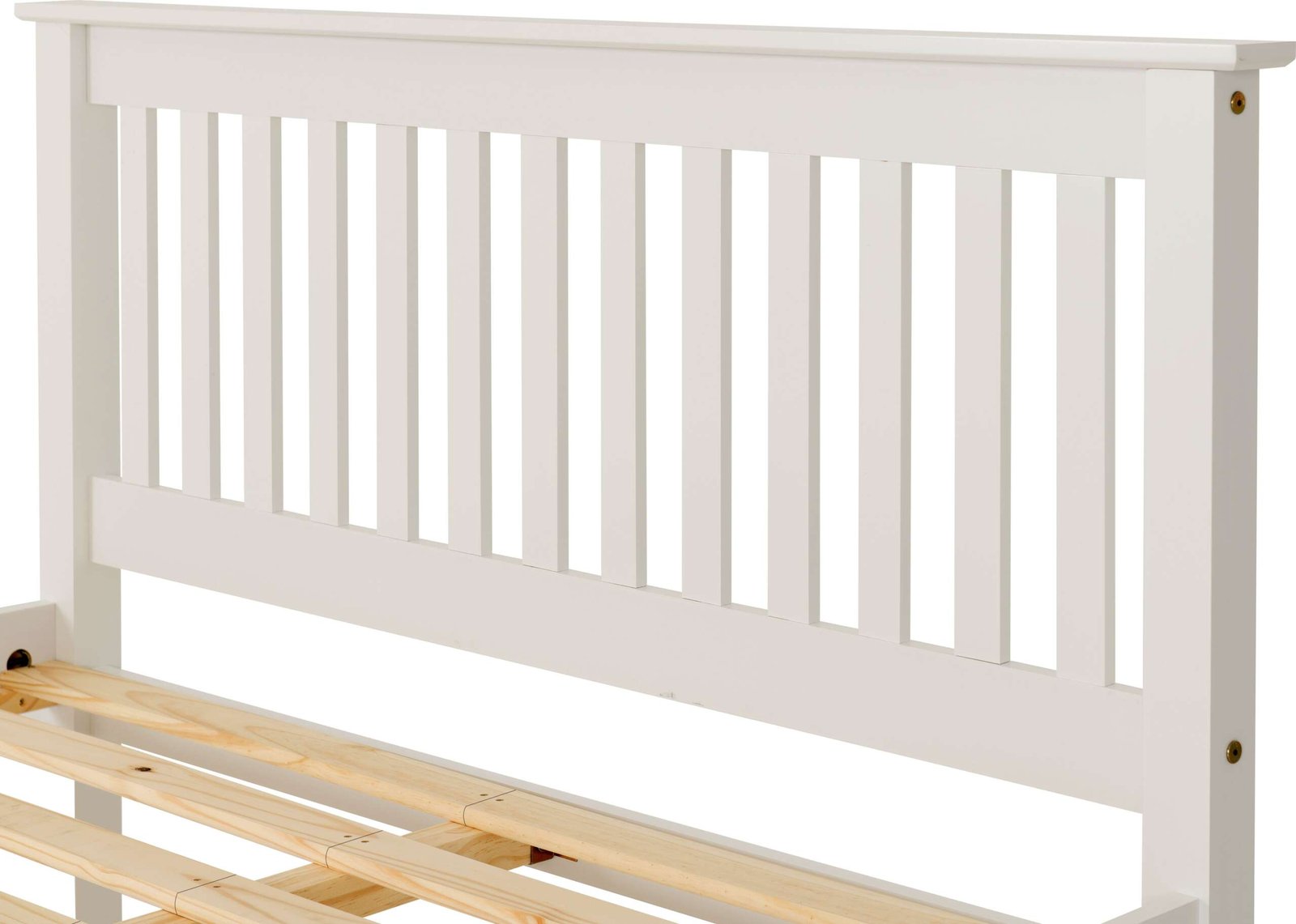 Monaco 4' High End Bed – White Wooden Bed Frame - Image 7