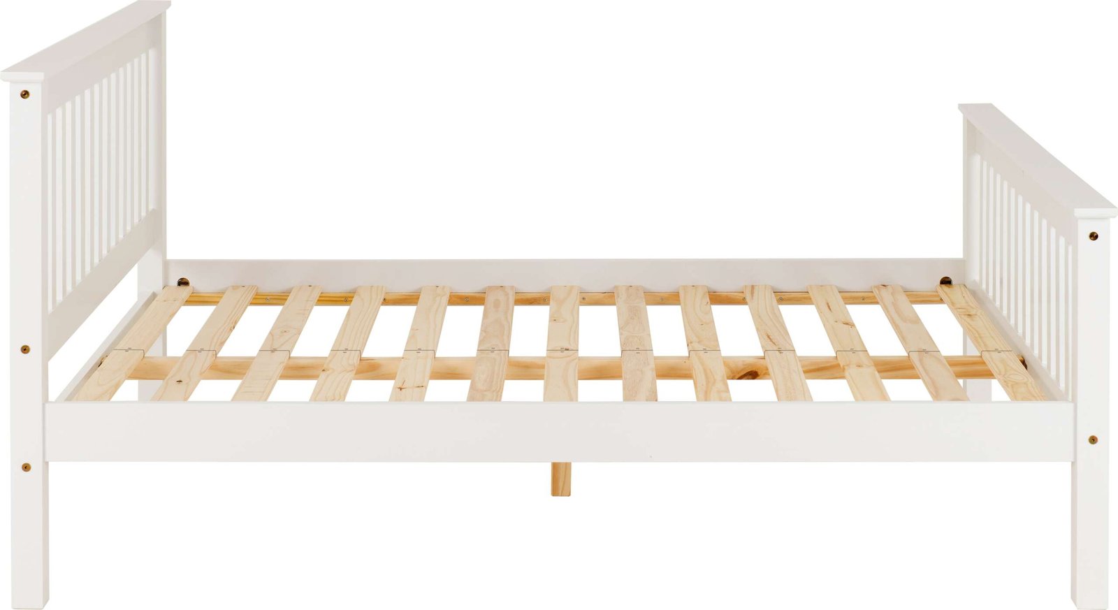 Monaco 4' High End Bed – White Wooden Bed Frame - Image 3
