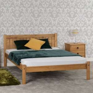 Maya 4' Bed – Distressed Waxed Pine Small Double Bed Frame
