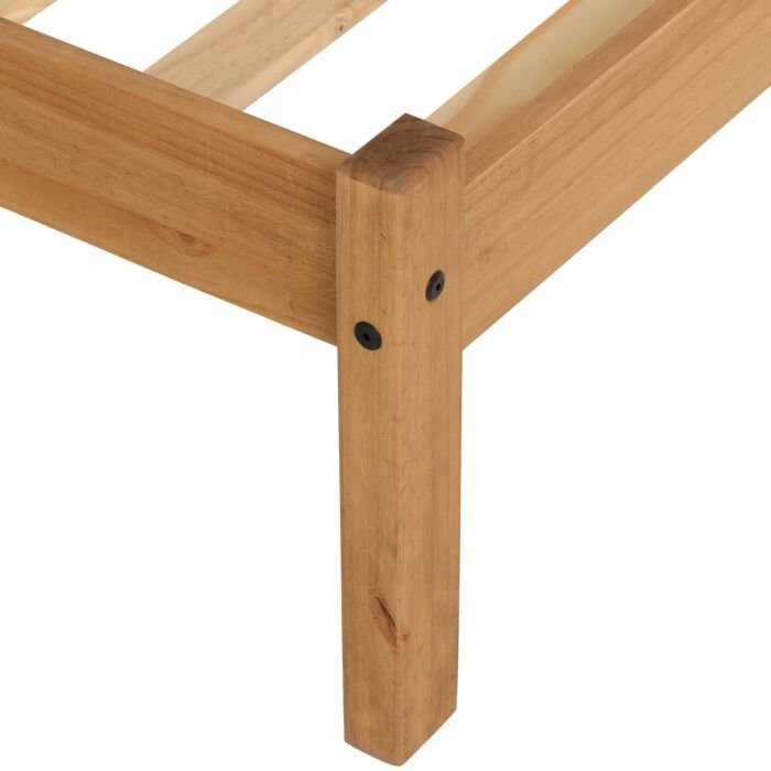 Maya 4' Bed – Distressed Waxed Pine Small Double Bed Frame - Image 6